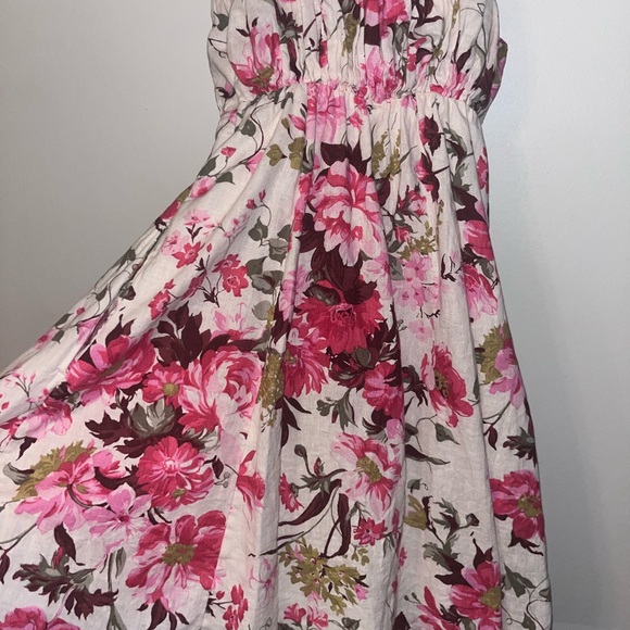 Abercrombie & Fitch Puff Strap Floral Mini Dress with Pockets size Small Tall - Picture 7 of 7